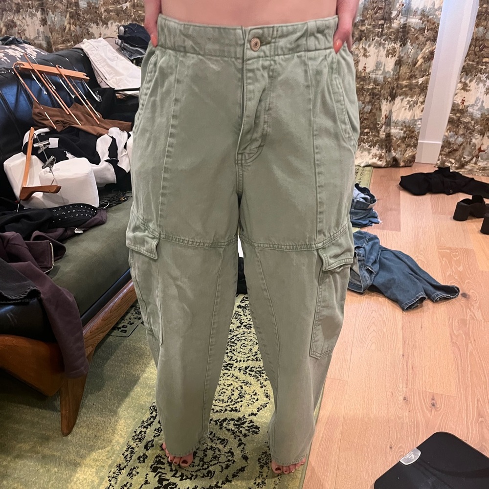 We The Free Sage green Cargo Pants stretch
